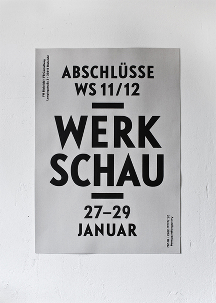 Werkschau Plakat, © FH Bielefeld
